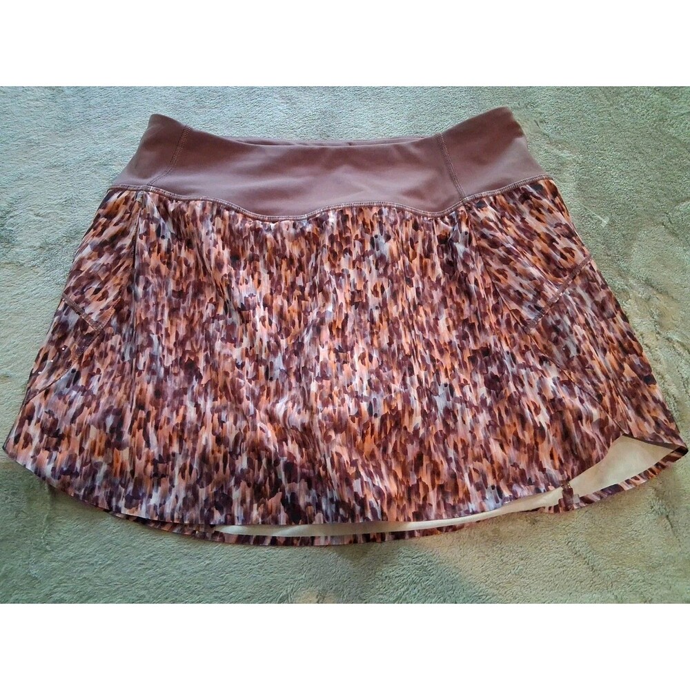 Mauve Purple Print Athleta Run With It Golf Skirt Tennis Pickleball Skort  Small